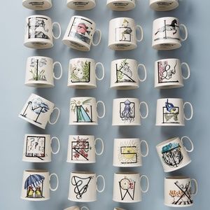 Florence Balducci Anthropologie Alphabet Mug NWT
